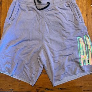 Nike purple  Men's Athletic Shorts with Neon Green Accents